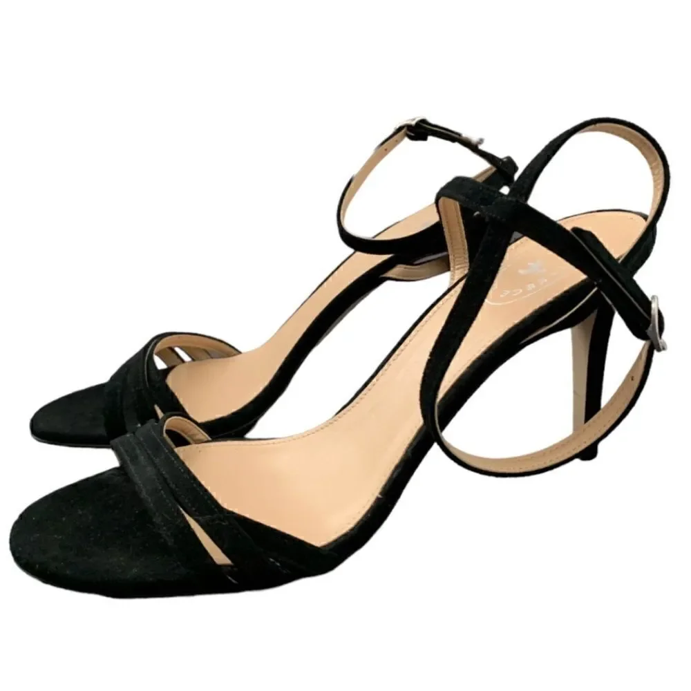 Brooks Brothers Red Fleece Suede Stiletto Sandals